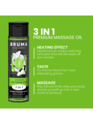 BRUMA - HUILE DE MASSAGE PREMIUM EFFET CHALEUR SAVEUR DE PASTÈQUE 3 EN 1 - 100 ML