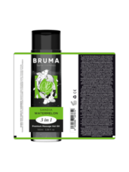 BRUMA - HUILE DE MASSAGE PREMIUM EFFET CHALEUR SAVEUR DE PASTÈQUE 3 EN 1 - 100 ML