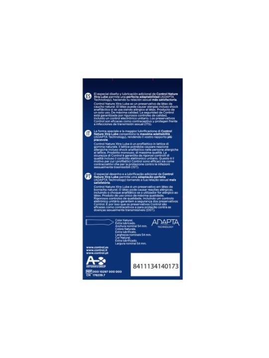 CONTROL - ADAPTA NATURE EXTRALUBE CONDOMS 12 UNITS
