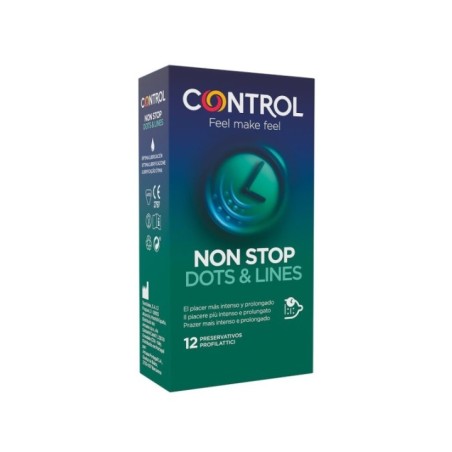 CONTROL - NONSTOP DOTS AND LINES CONDOMS 12 UNITS