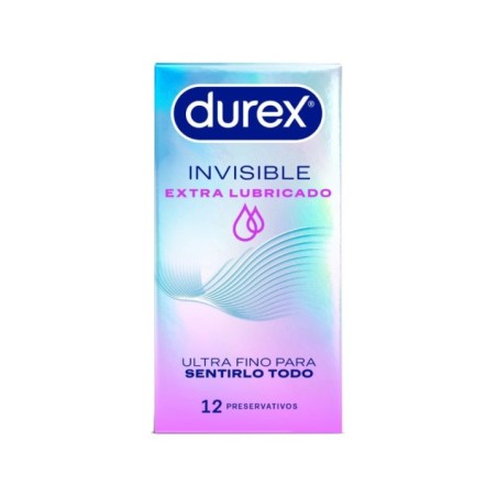 DUREX - PRÉSERVATIFS INVISIBLES EXTRA LUBRIFIÉS 12 UNITÉS