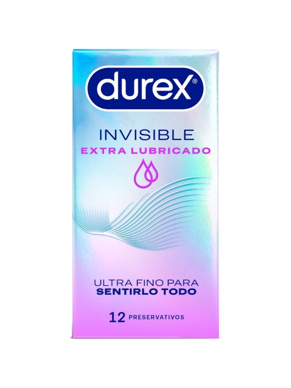 DUREX - PRÉSERVATIFS INVISIBLES EXTRA LUBRIFIÉS 12 UNITÉS