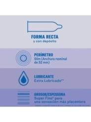 DUREX - PRÉSERVATIFS INVISIBLES EXTRA LUBRIFIÉS 12 UNITÉS