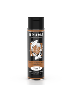 BRUMA - HUILE DE MASSAGE PREMIUM EFFET CHALEUR SAVEUR CUPCAKE 3 EN 1 - 100 ML