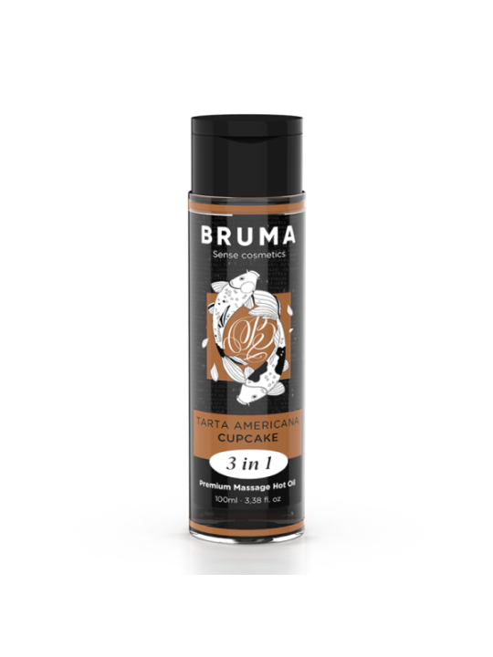 BRUMA - HUILE DE MASSAGE PREMIUM EFFET CHALEUR SAVEUR CUPCAKE 3 EN 1 - 100 ML
