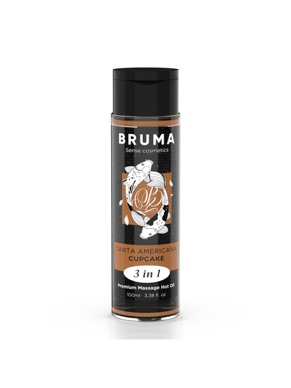 BRUMA - HUILE DE MASSAGE PREMIUM EFFET CHALEUR SAVEUR CUPCAKE 3 EN 1 - 100 ML