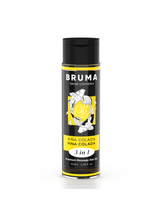 BRUMA - HUILE DE MASSAGE PREMIUM EFFET CHALEUR SAVEUR PINA COLADA 3 EN 1 - 100 ML