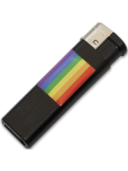 PRIDE - BRIQUET NOIR AVEC DRAPEAU LGBT