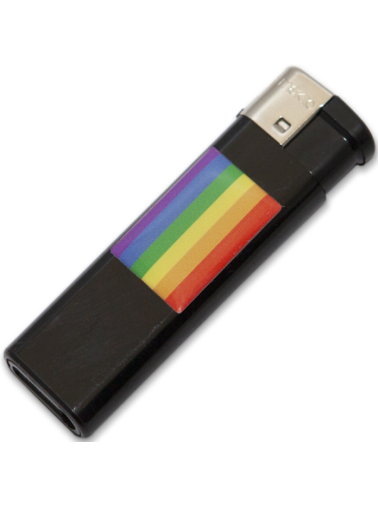 PRIDE - BRIQUET NOIR AVEC DRAPEAU LGBT