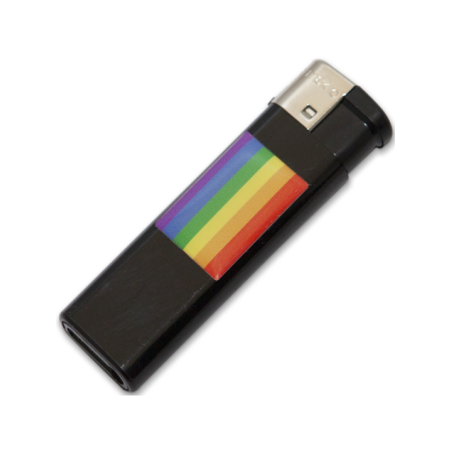 PRIDE - BRIQUET NOIR AVEC DRAPEAU LGBT