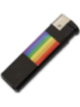 PRIDE - BRIQUET NOIR AVEC DRAPEAU LGBT