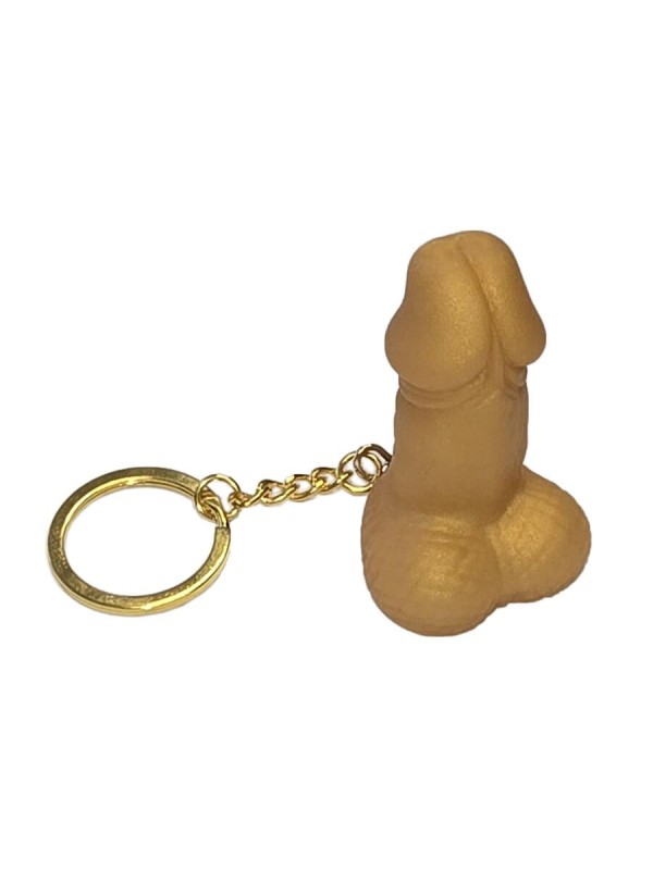 DIABLO PICANTE - PORTE-CLÉS SIFFLET EN FORME DE PÉNIS COULEUR OR
