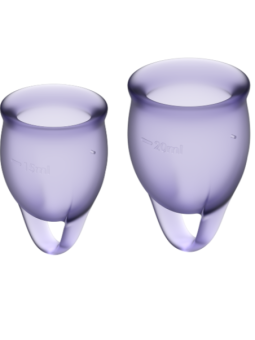SATISFYER - COUPE MENSTRUELLE FEEL CONFIDENT VIOLET 15 + 20 ML