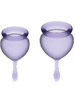 SATISFYER - COUPE MENSTRUELLE FEEL GOOD VIOLET 15 + 20 ML
