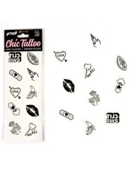 SECRET PLAY - ENSEMBLE DE 10 TATOUAGES TEMPORAIRES CANDY COLLECTION