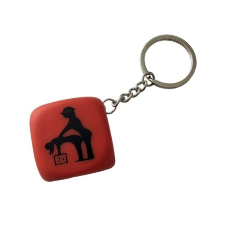 DIABLO PICANTE - PORTE-CLÉS DÉ ROUGE AVEC POSES