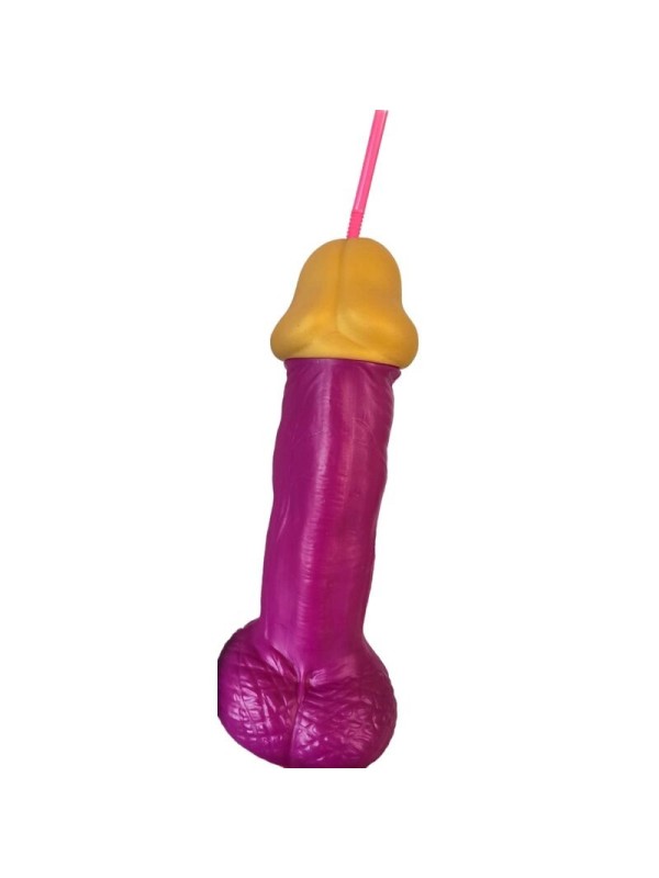 DIABLO PICANTE - VERRE  PÉNIS EN PLASTIQUE FUCHSIA