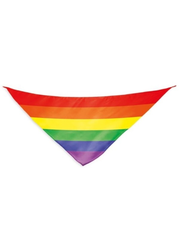 PRIDE - ÉCHARPE TRIANGULAIRE EN COTON AVEC DRAPEAU ARC-EN-CIEL