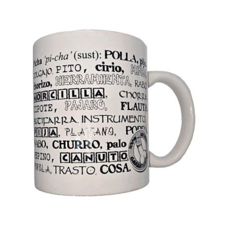 DIABLO PICANTE - TASSE BLANCHE AVEC SYNONYMES DE PÉNIS 370 ML