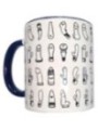 DIABLO PICANTE - TASSE VIBRANTE BLANCHE AVEC ANSE BLEUE 370 ML