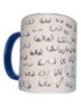 DIABLO PICANTE - MUG SEINS BLANCS AVEC ANSE BLEUE 370 ML
