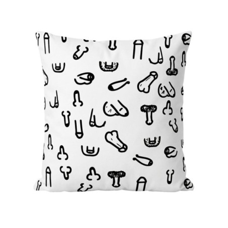 DIABLO PICANTE - COUSSIN PÉNIS BLANC 30 X 30