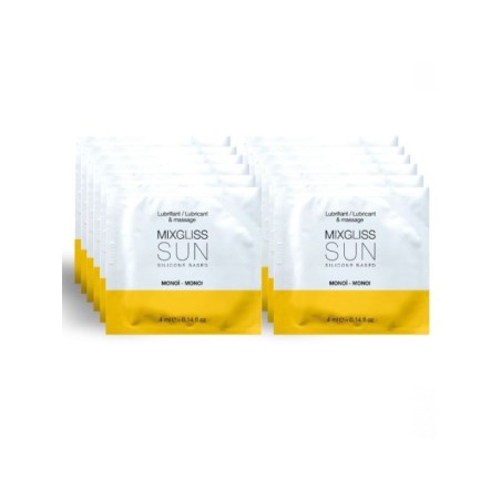 MIXGLISS - LUBRIFIANT À BASE DE SILICONE AROMA MONOI 12 UNIDOSE 4ML