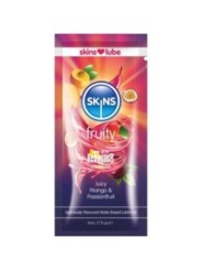 SKINS - LUBRIFIANT FRUITÉ À BASE D'EAU MANGUE ET FRUIT DE LA PASSION DOSE UNIQUE 5 ML