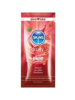 SKINS - LUBRIFIANT FRUITÉ À BASE D'EAU FRAISE DOSE UNIQUE 5 ML