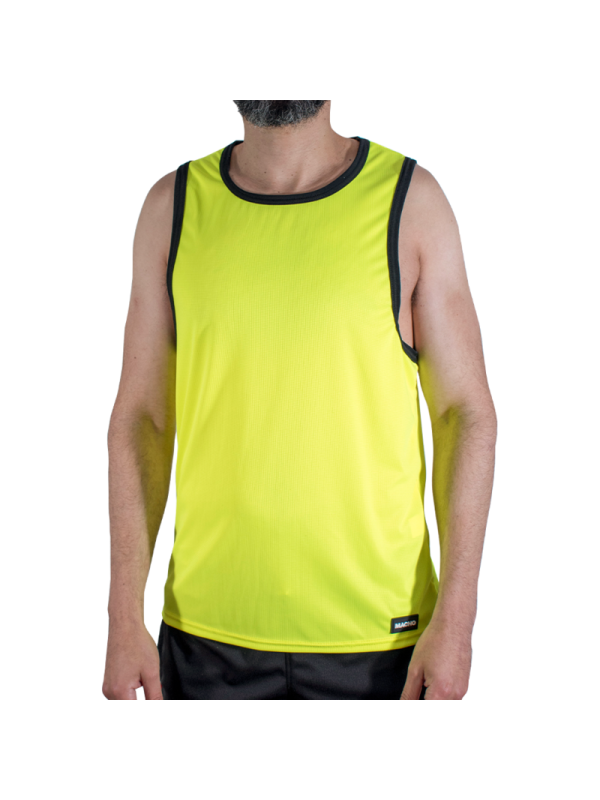 MACHO - CMV001 T-SHIRT DE SPORT JAUNE S/M