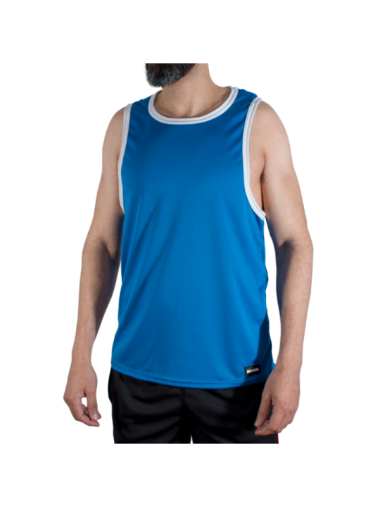 MACHO - CMV002 T-SHIRT DE SPORT BLEU L/XL