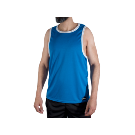 MACHO - CMV002 T-SHIRT DE SPORT BLEU L/XL