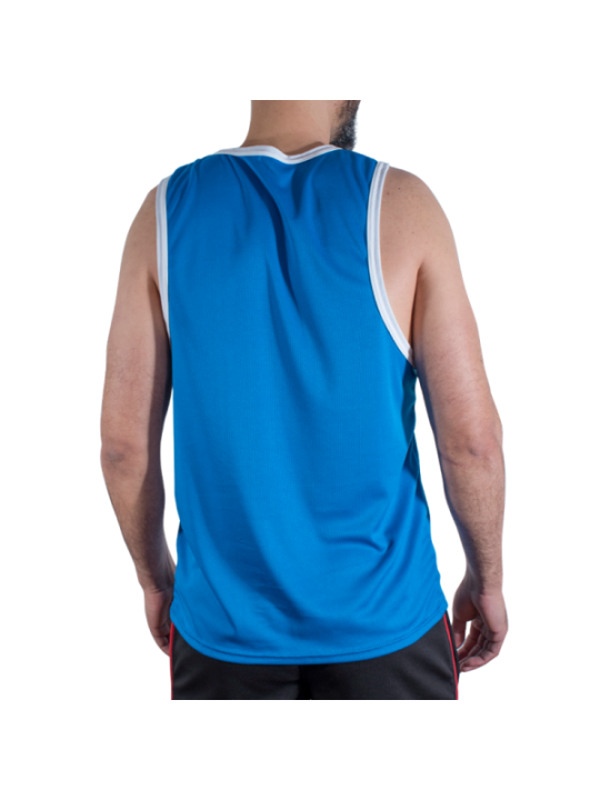 MACHO - CMV002 T-SHIRT DE SPORT BLEU L/XL