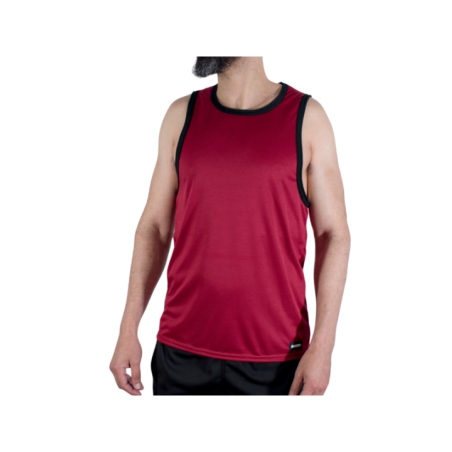 MACHO - CMV003 T-SHIRT DE GYM BORDEAUX, TAILLE S/M