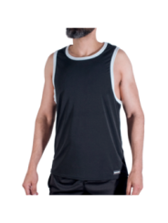 MACHO - CMV004 T-SHIRT DE SPORT NOIR TAILLE S/M