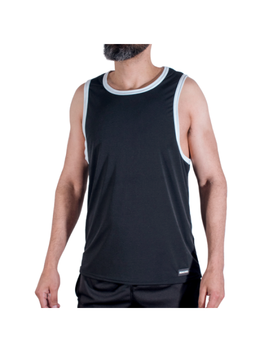 MACHO - CMV004 T-SHIRT DE SPORT NOIR TAILLE S/M