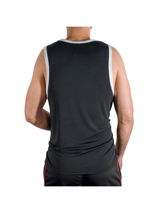 MACHO - CMV004 T-SHIRT DE SPORT NOIR TAILLE S/M