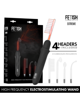 FETISH SUBMISSIVE - VIBRADOR WAND ELECTROESTIMULACIÓN ALTA FRECUENCIA