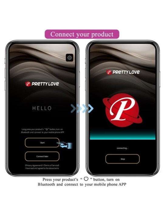 PRETTY LOVE - HECTOR ELECTROSHOCK VIBRATEUR PAR APP CONTROL VIOLET