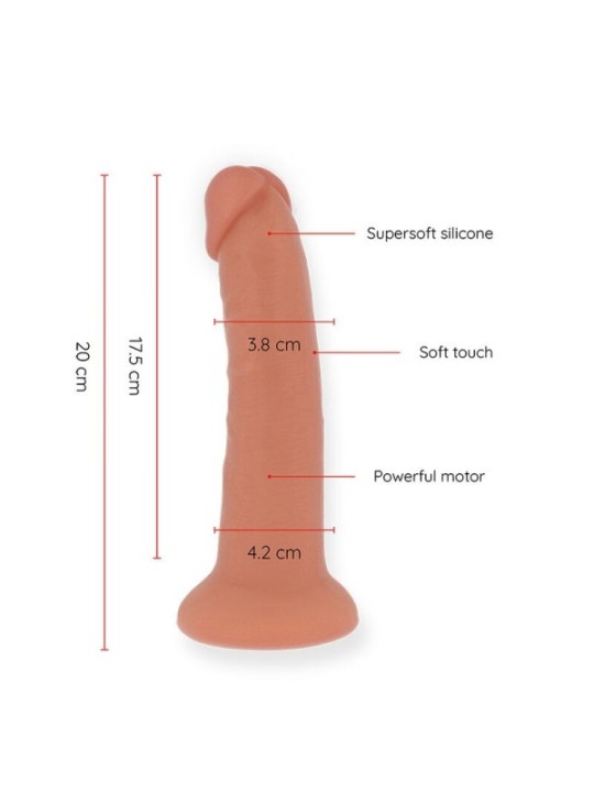 ONINDER - GODE VIBRATEUR BOGOTÁ MOYEN 9 VITESSES NATUREL 20 CM -O- 4.2 CM - APPLICATION GRATUITE