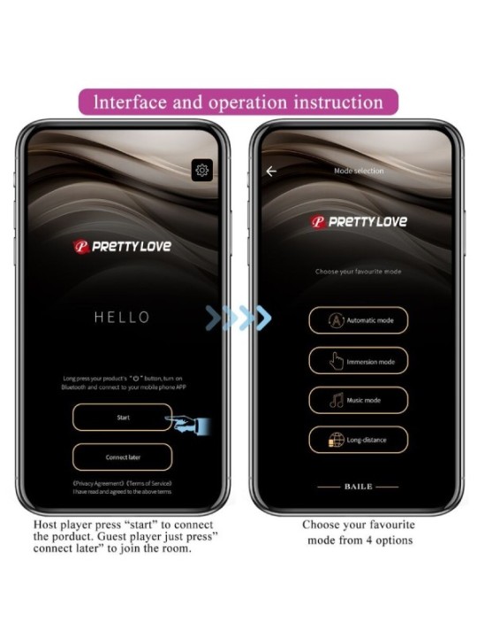 PRETTY LOVE - VIBRATEUR CONTRÔLÉ PAR APPLICATION LEVIATHAN VIOLET