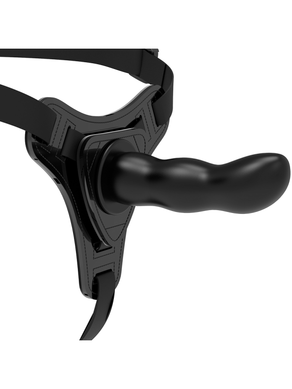 FETISH SUBMISSIVE HARNESS - SILICONE NOIR POINT G 16 CM