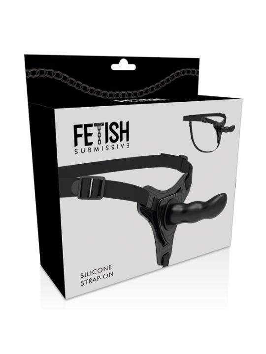 FETISH SUBMISSIVE HARNESS - SILICONE NOIR POINT G 16 CM