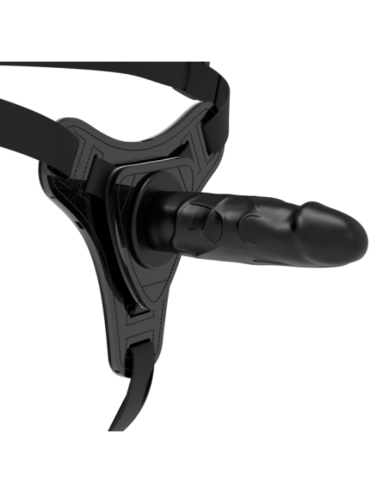 FETISH SUBMISSIVE HARNESS - SILICONE NOIR RÉALISTE 15 CM