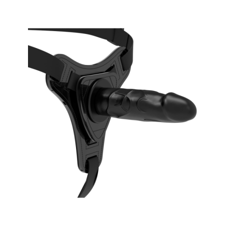 FETISH SUBMISSIVE HARNESS - SILICONE NOIR RÉALISTE 15 CM