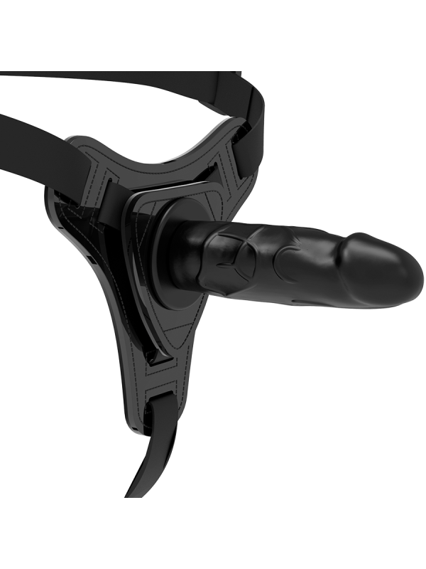 FETISH SUBMISSIVE HARNESS - SILICONE NOIR RÉALISTE 15 CM