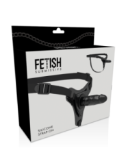 FETISH SUBMISSIVE HARNESS - SILICONE NOIR RÉALISTE 15 CM