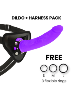 DELTA CLUB - TOYS ARNES + DONG SILICONE VIOLET 20 CM -O- 4 CM