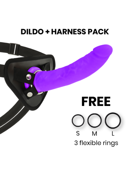 DELTA CLUB - TOYS ARNES + DONG SILICONE VIOLET 20 CM -O- 4 CM