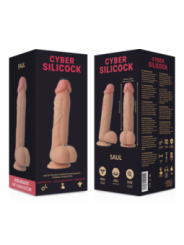 CYBER SILICOCK - STRAP-ON SAUL SILICONE LIQUIDE AVEC 3 ANNEAUX GRATUITS 15.5 CM -O- 4.2 CM